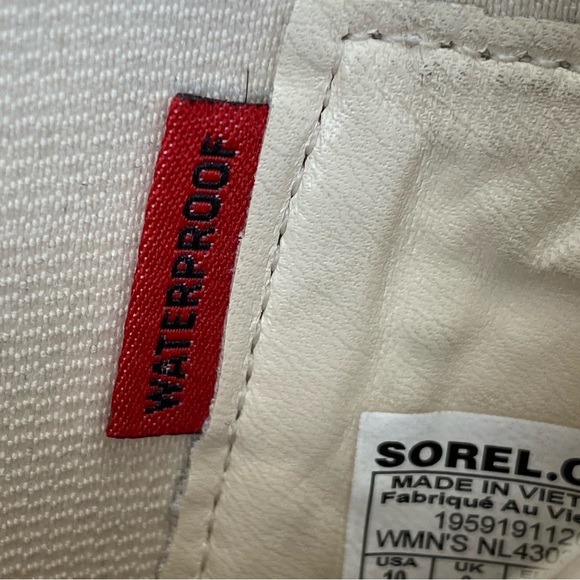 Sorel BREX Womens 10 US NL4303-120 Cream Round Toe Pull-On Ankle Chelsea Boot WP - Picture 13 of 13